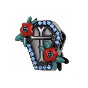 Coffin Halloween Charm, S925 Sterling Silver, Charm for Charm Bracelets